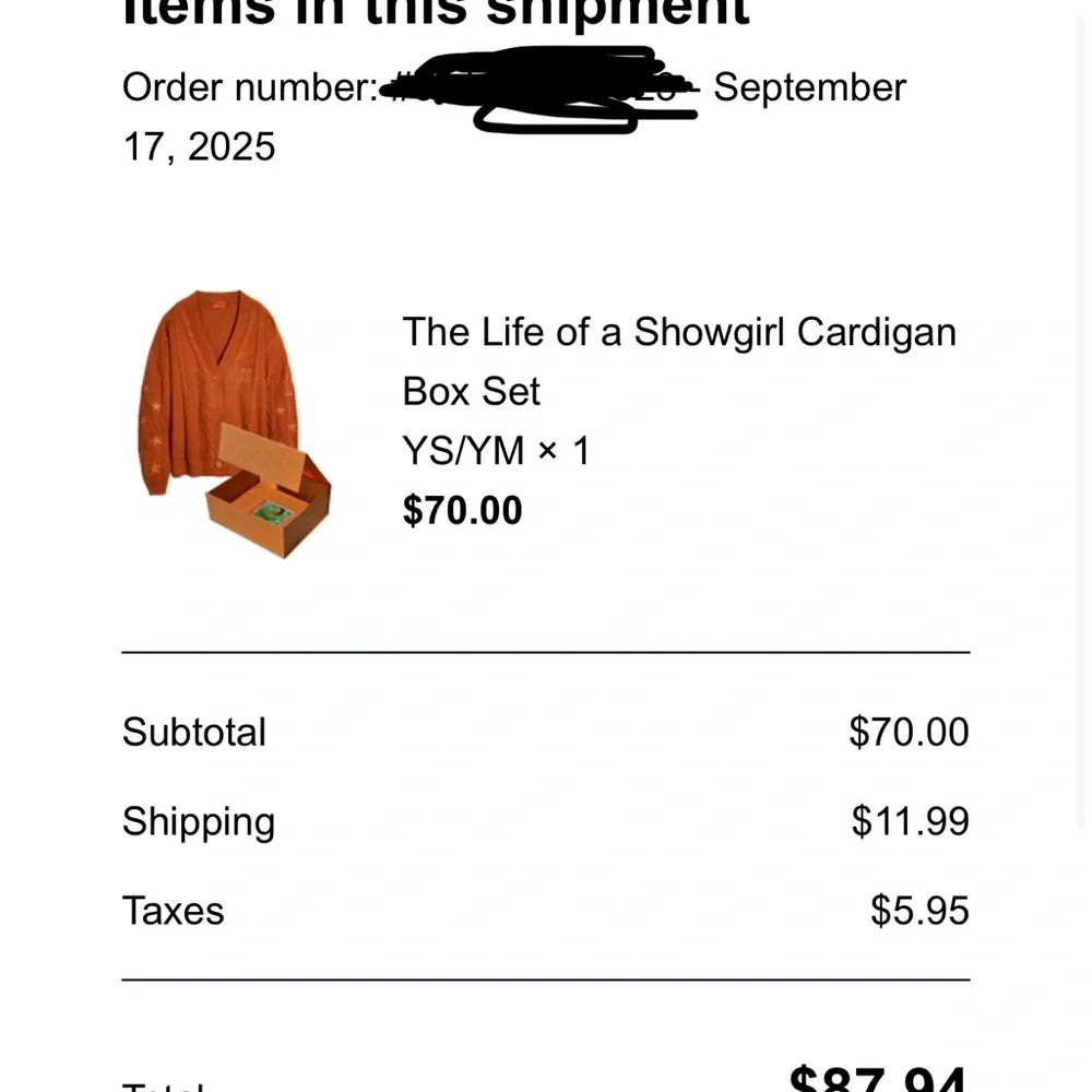 Taylor Swift Showgirl Cardigan Sweater - Picture 6 of 10